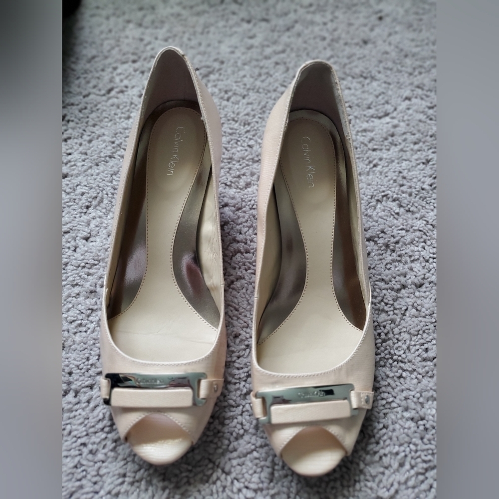 Calvin Klein Beige Wedges